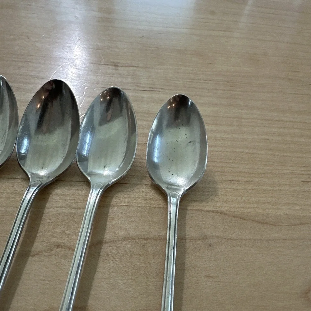 Oneida Community Par Plate Bridal Wreath Silverplate Iced Tea Spoons Set of 6